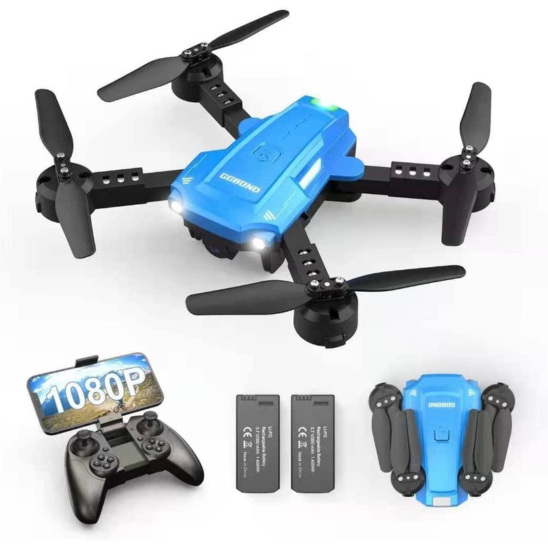 GGBOND G10/G20 Drone – with Camera for Kids 1080P HD FPV,Mini RC Drone for Beginners with 3D Flips,Headless Mode,Voice Control,One Key Sart, Speed Adjust, Altitude Hold G10