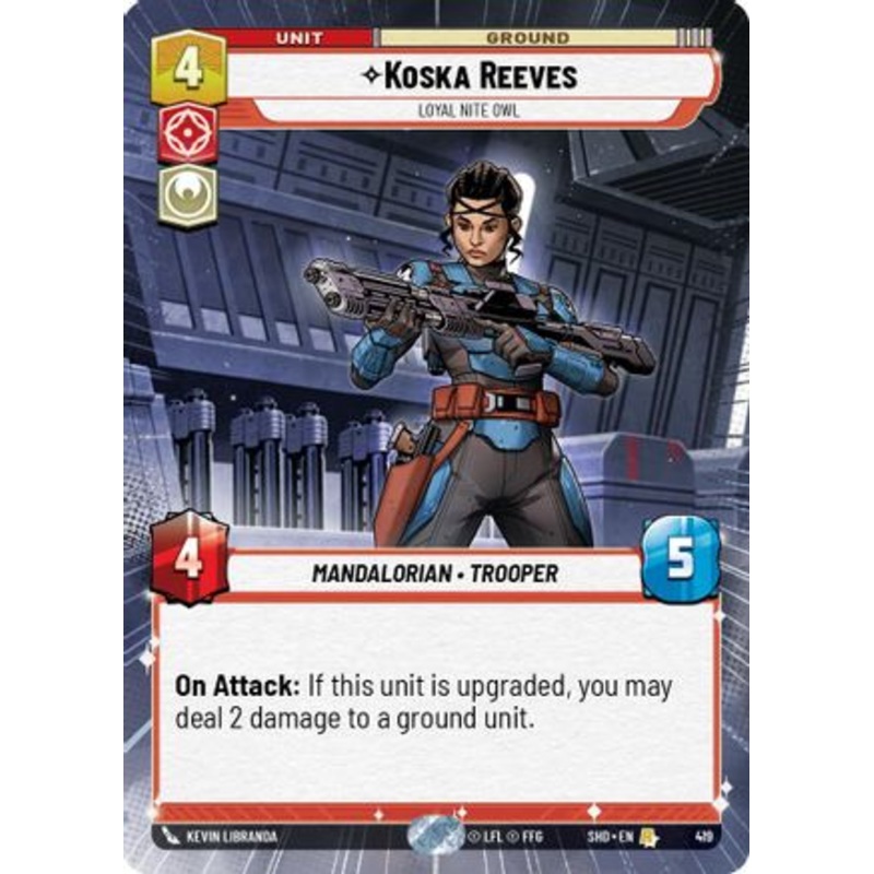 Koska Reeves – Loyal Nite Owl (Hyperspace) (419) – Shadows of the Galaxy Foil