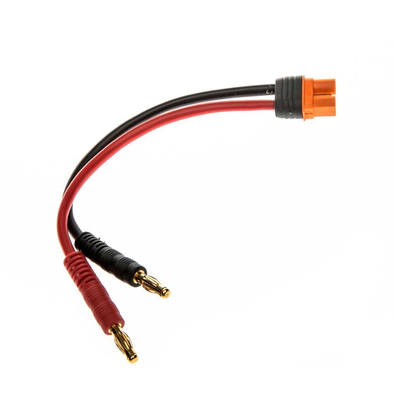 Adapter: IC3 Battery / 4mm Male Bullets 6″ 13AWG