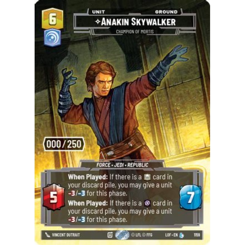 Anakin Skywalker – Champion of Mortis (Serialized) (1159) – Legends of the Force Foil Near Mint