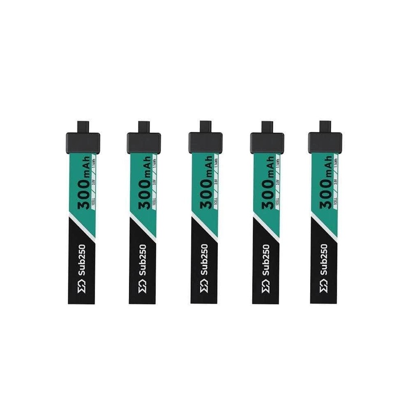 Sub250 1S 300mAh 75C Micro Battery 5PK – A30