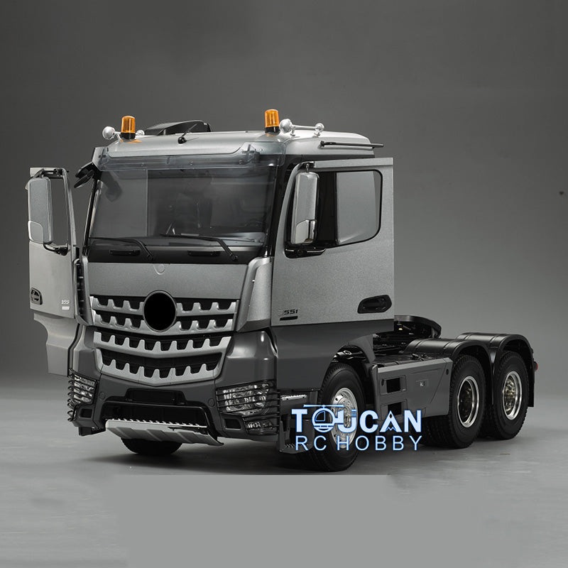 Toucan Hobby Painted 3-Axle 1/14 6*4 Painted RC Tractor Truck Remote Control Trailer Constuction Vehicle Kits DIY Parts Motor A Type