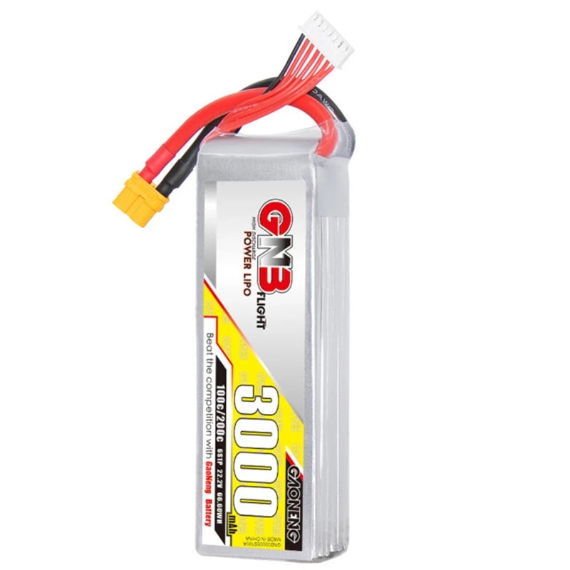 GaoNeng GNB HV 6S 22.2V 3000mAh 100C Lipo Battery For FPV Drone With XT60/XT90/T Plug 2Pcs With XT60