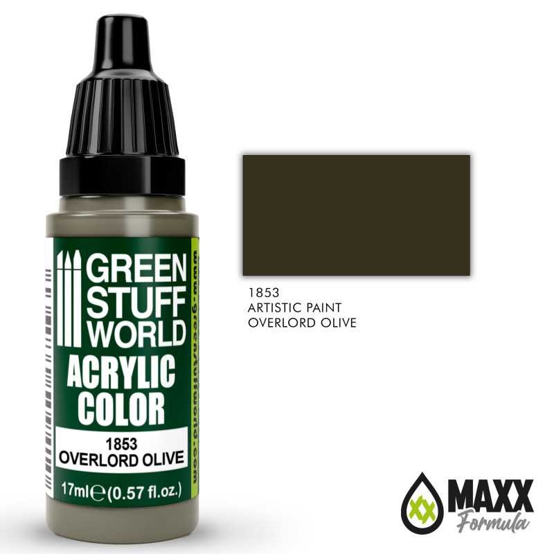 GREEN STUFF WORLD Acrylic Color – Overlord Olive 17ml