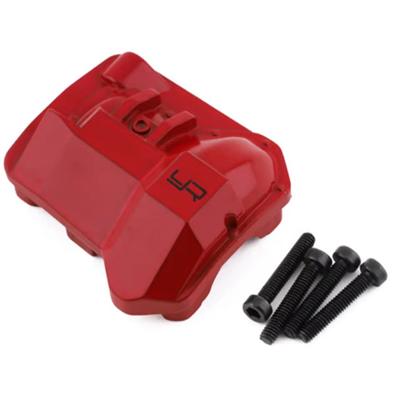 Yeah Racing Traxxas TRX-4 Aluminum Front/Rear Differential Cover (Red)