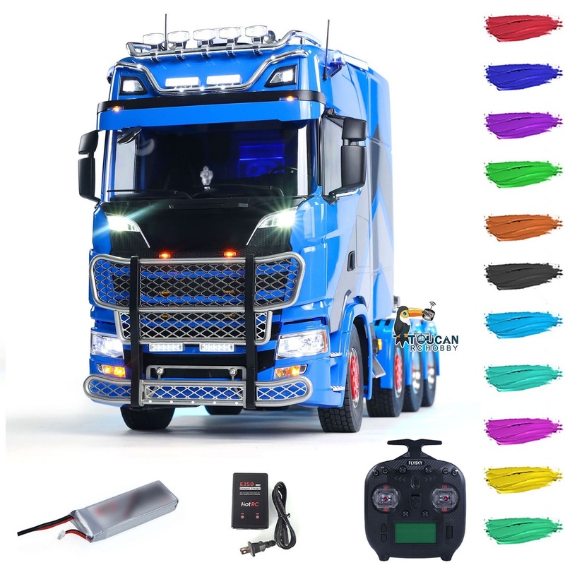 770S 1/14 Radio Control Tractor Truck 8×8 Metal Chassis Remote Control Lorry ST8 Battery