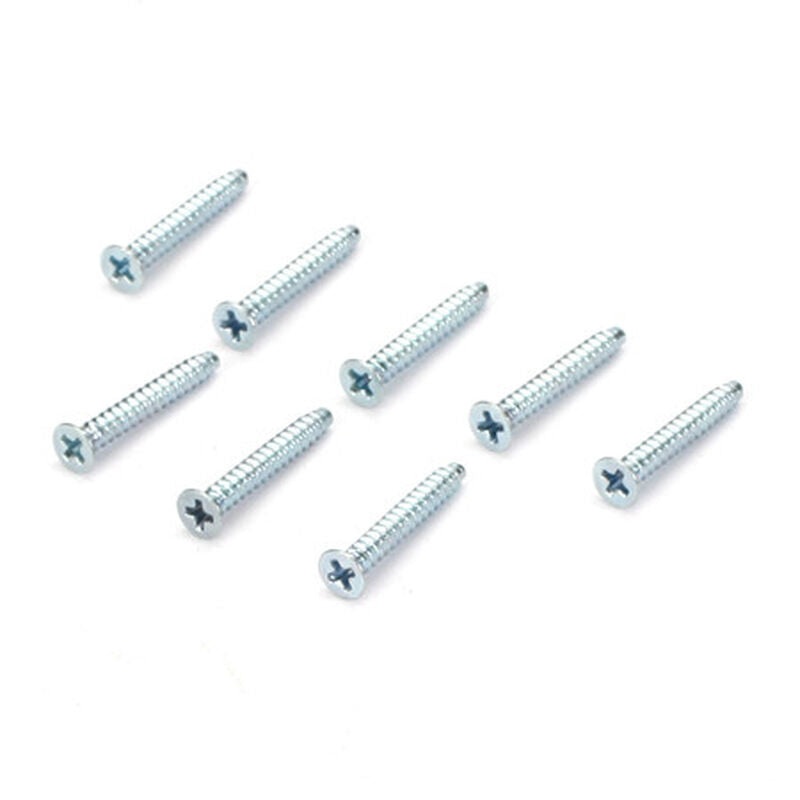 DuBro 3x20mm Flat Head Selftap Screws (8)