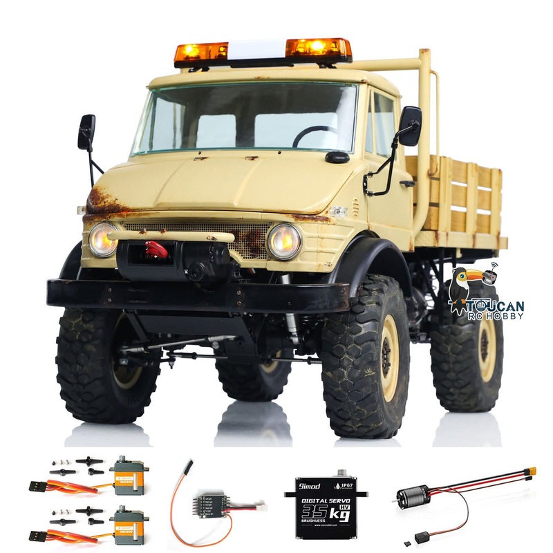 LESU 1/10 4×4 RC Off-Road Vehicles RTR UM406 Remote Controlled Crawler Painted Assembled Trucks Brushless Motor ESC Comes with 2300KV ESC