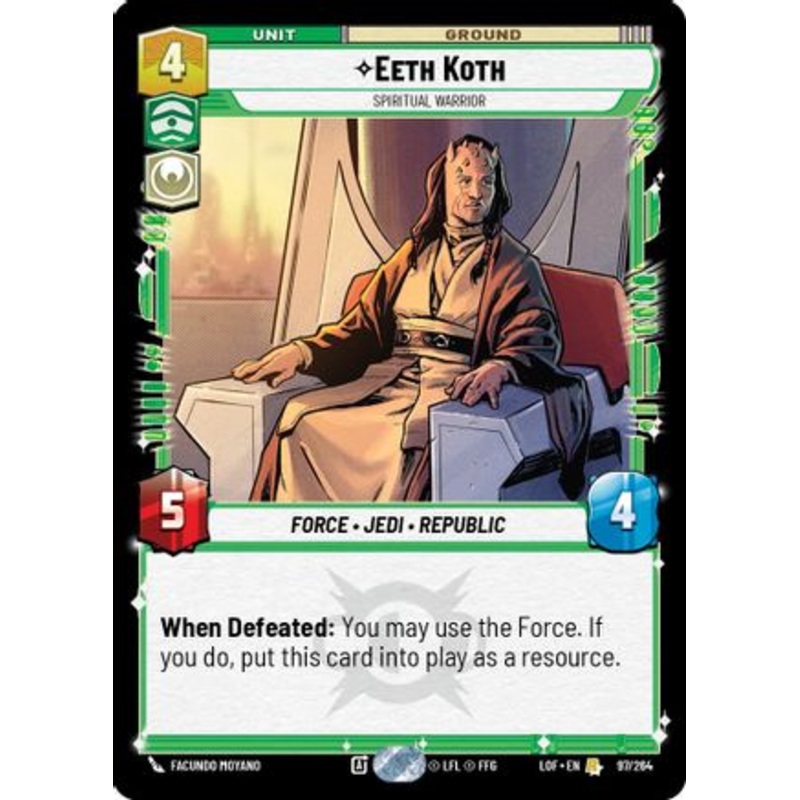Eeth Koth – Spiritual Warrior (097/264) – Legends of the Force Near Mint