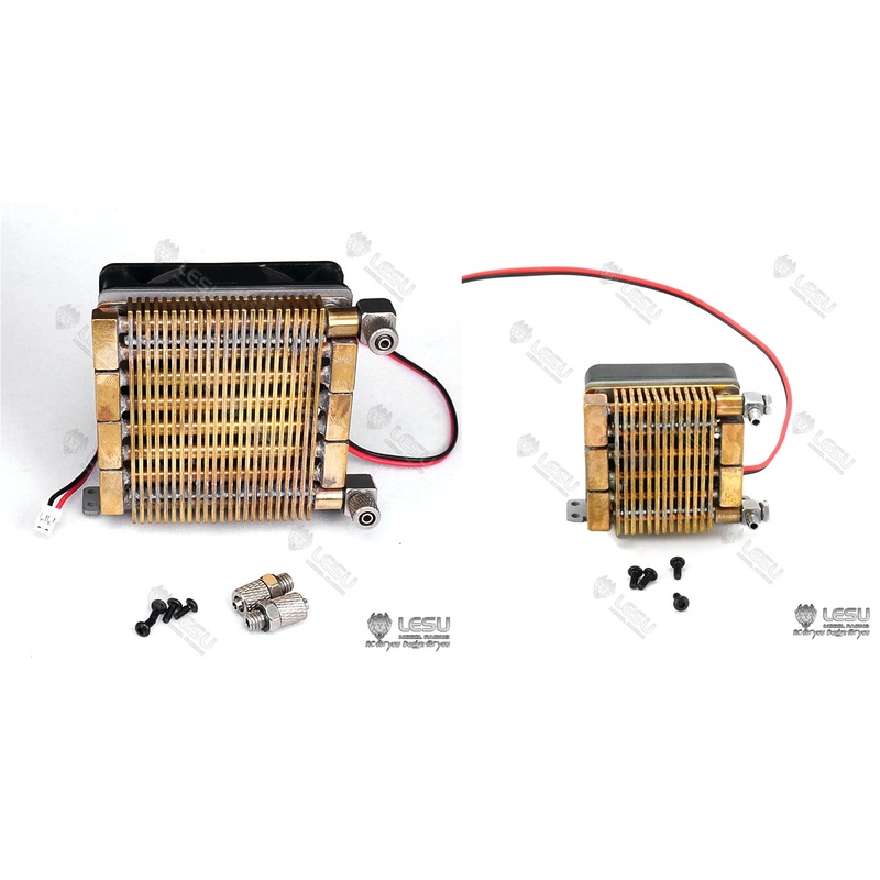 LESU Metal Radiator Cooling Apparatus With Plastic Fan for 1/14 DIY Hydraulic System Remore Control Dumper Truck Excavator Loader B