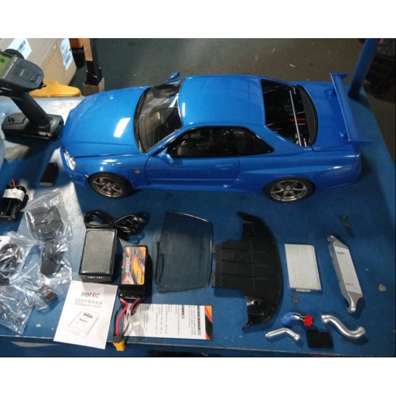 Second Hand US STOCK Capo 1/8 4WD High-speed RC Racing Car R34 Metal 4×4 RTR Drift Cars Sound Smoking