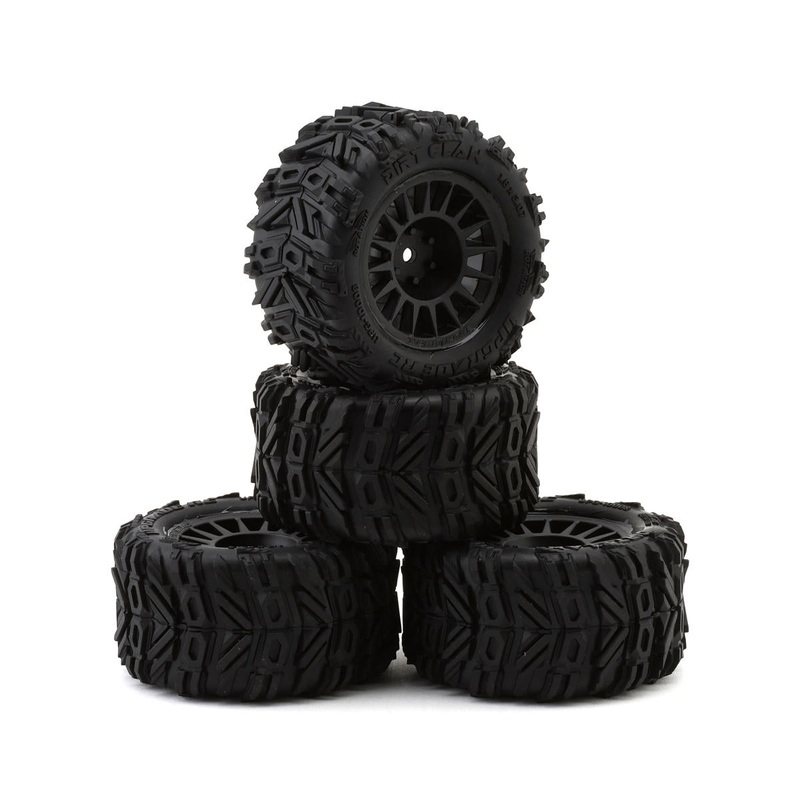 UpGrade RC Pre-Mounted BELTED Tires for ARRMA Granite Grom Dirt Claw