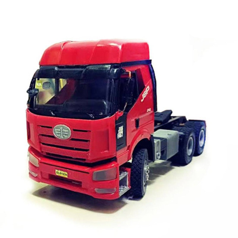 1/24 2.4G RC Simulation Tow Truck Detachable Flatbed Semi Trailer Engineering Tractor Truck Model RTR Front