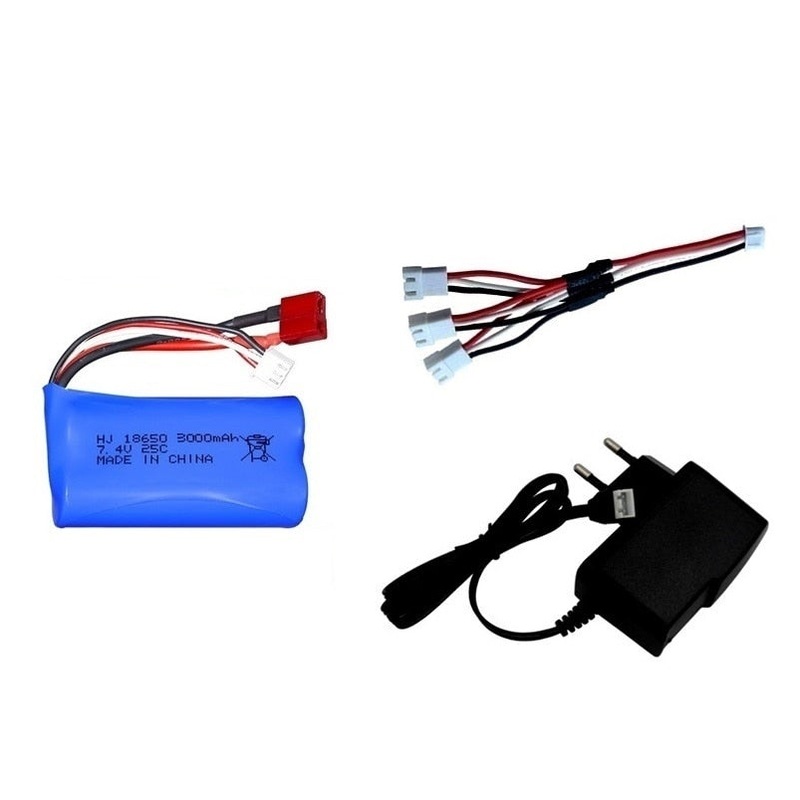 7.4V 3000mAh 18650 Lipo Battery for Wltoys – 10428 /12428/12423 RC Car Parts 2s 7.4v battery For Wltoys 144001 A959-B A969-B Q46 B002-1