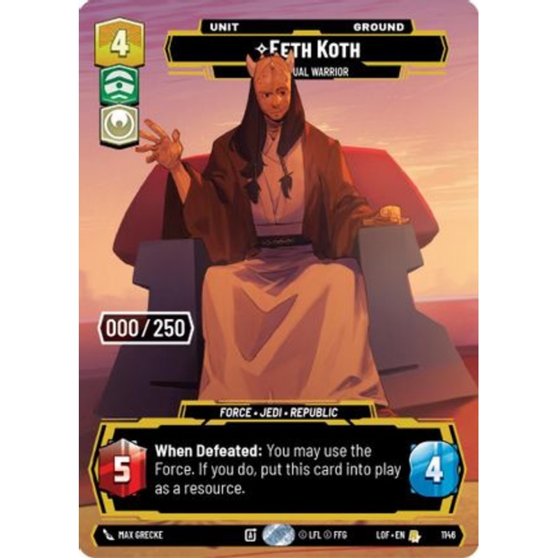 Eeth Koth – Spiritual Warrior (Serialized) (1146) – Legends of the Force Foil Near Mint