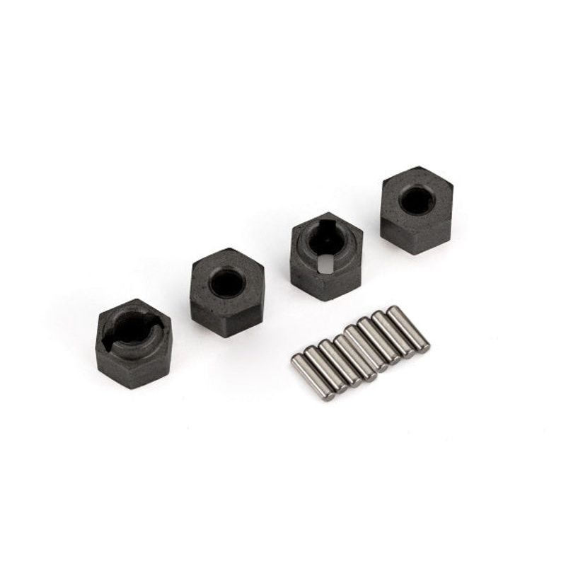 TRAXXAS TRX4M  Wheel hubs, 7mm hex (4)/ axle pins (8)