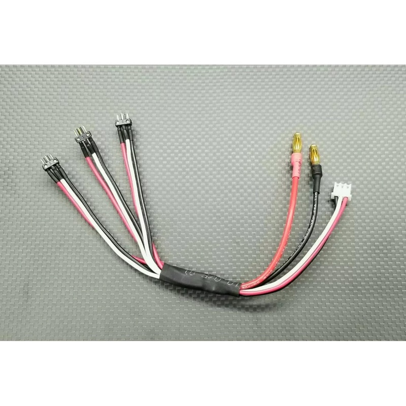 3x GL CONNECTOR Parallel charging cable (4mm Bullet and Balance) [GL Racing] PT0006