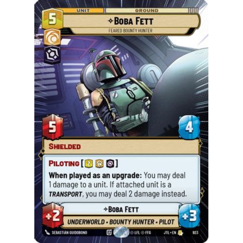 Boba Fett – Feared Bounty Hunter (Hyperspace Foil) (923) – Jump to Lightspeed Foil