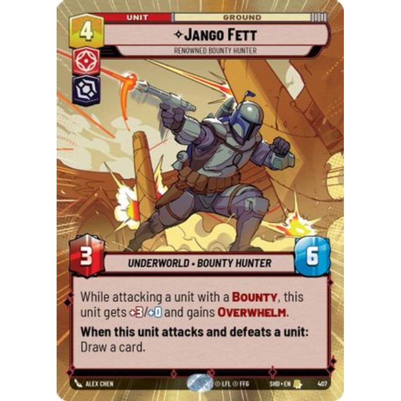 Jango Fett – Renowned Bounty Hunter (Hyperspace) (407) – Shadows of the Galaxy Foil