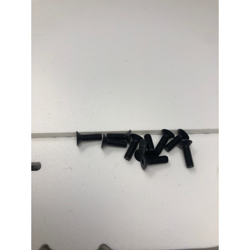 3MM Aluminum Flat Head Screws 10pcs Black 3X8