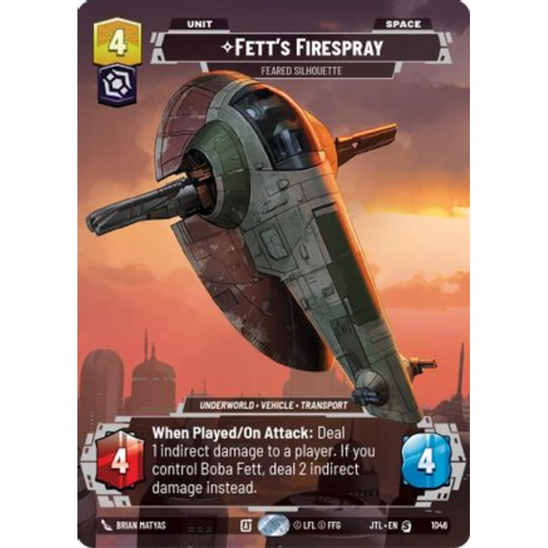 Fett’s Firespray – Feared Silhouette (Prestige) (1046) – Jump to Lightspeed