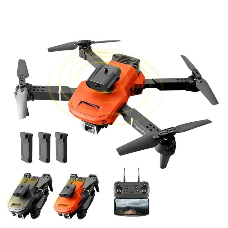 KBDFA E100 Mini Drone – 4k Profesional HD Camera FPV WiFi Dron with Obstacle Avoidance Rc Helicopter Folding Quadcopter Toys black-No camera-1B