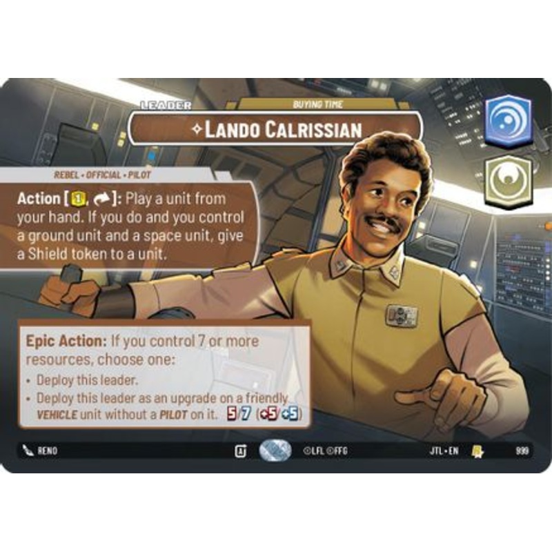 Lando Calrissian – Buying Time (Showcase) (999) – Jump to Lightspeed Foil