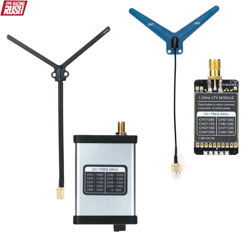Rush 1.3G 1.2G 800MW 8CH VTX – 7-36V FPV Audio Video Transmitter Receiver Module for RC Remote Multi-Rotor DIY Parts RX Antenna Only