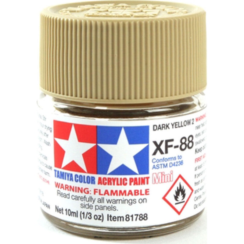 Acrylic Mini XF-88 Dark Yellow 10ml Bottle (2)