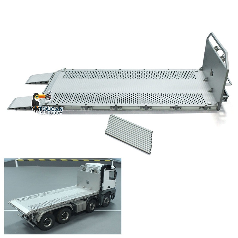 Metal Timber Flatbed High Bucket Unpainted for 1/14 10×10 RC Hydraulic Full Dump Truck 8×8 Radio Controlled Dumper Cars 1PC Timber Flatbed