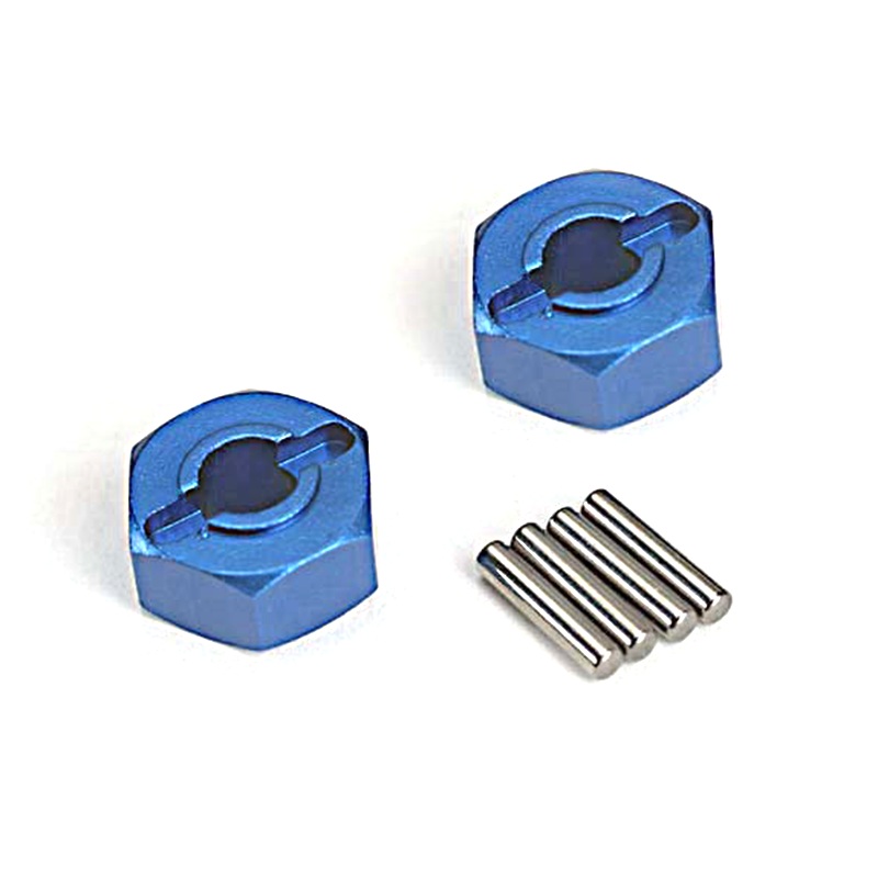 Wheel Hubs, Hex (Blue, Lightweight Aluminum) (2)/axle pins(4): 1654X