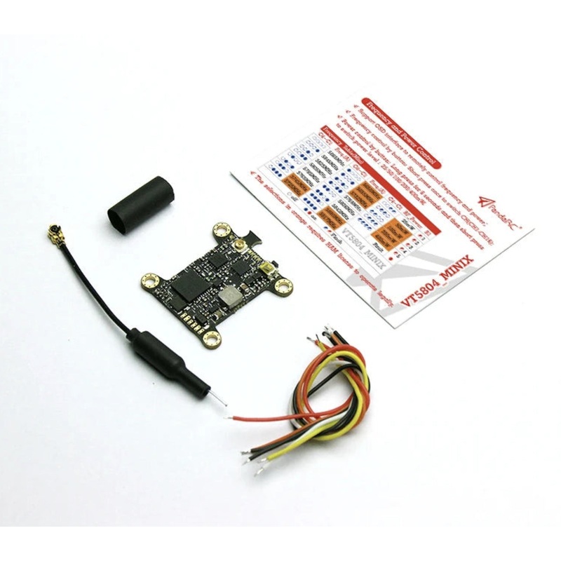 PandaRC VT5804 MINI X VTX – 5.8G 25mw/50mw/100mw/200mw/400mw image transmission support OSD adjustment with audio for FPV Drone VT5804 MINI X
