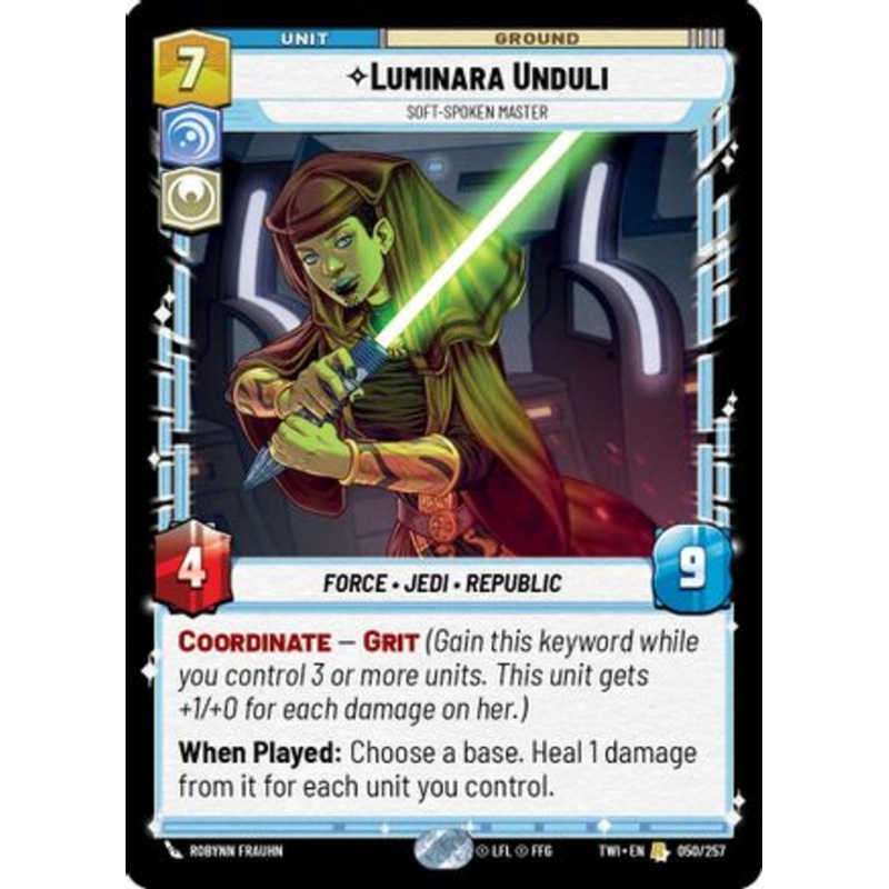 Luminara Unduli – Soft-Spoken Master (050/257) – Twilight of the Republic Foil