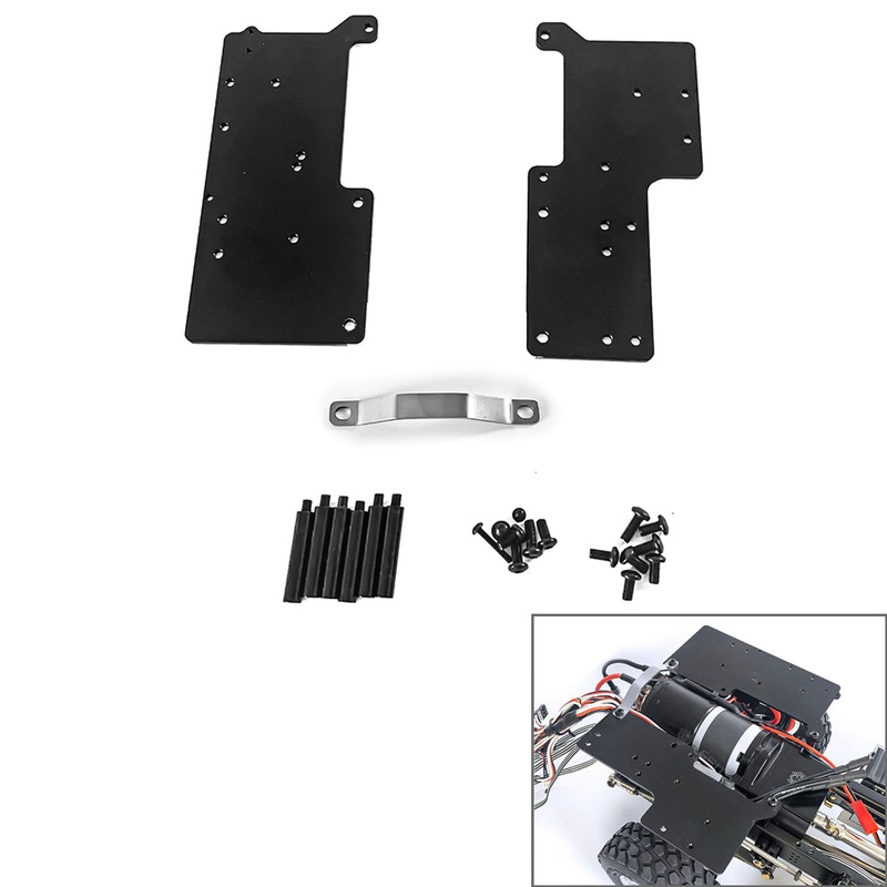 LESU CNC Metal Platform Battery Compartment for DIY 1:14 Tamiya 3363 3348 1851 RC Tractor Truck Dumper Remote Controlled Tipper DIY Model 25.5MM