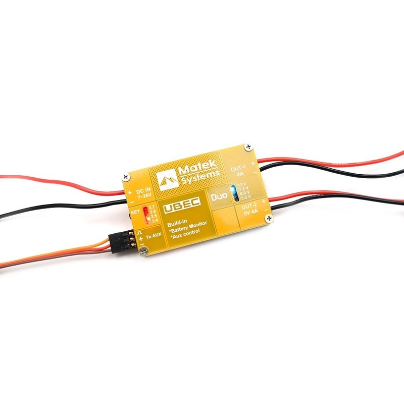 MATEK Mateksys UBEC DUO, 4A/5~12V & 4A/5V