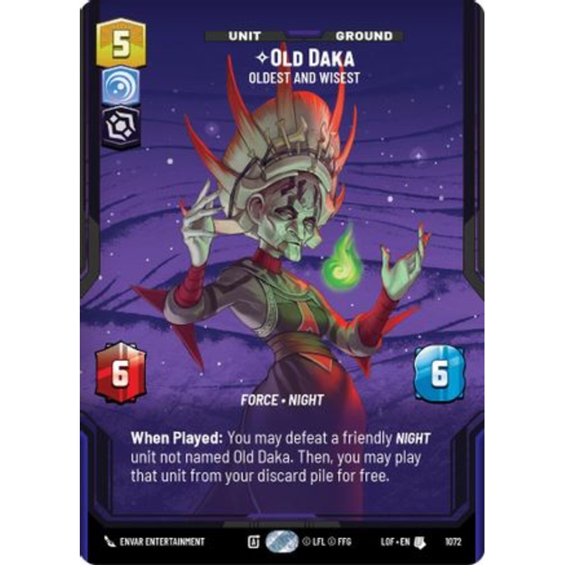 Old Daka – Oldest and Wisest (Prestige Foil) (1072) – Legends of the Force Foil Near Mint