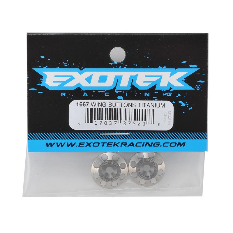 1667 Exotek 1/10 16mm Flite Titanium Wing Button (2)