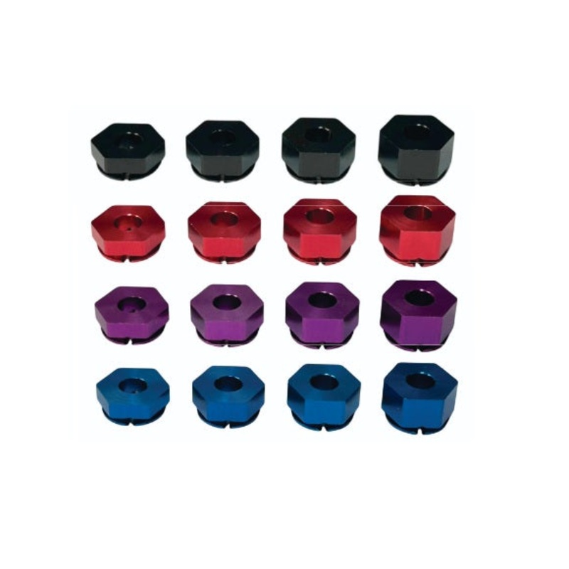 Aluminum NEO Hex Hubs Set (Black, Purple, Red) 2pc [Topline RC] TP-642 TP-643 TP-644 TP-656 Black 5mm