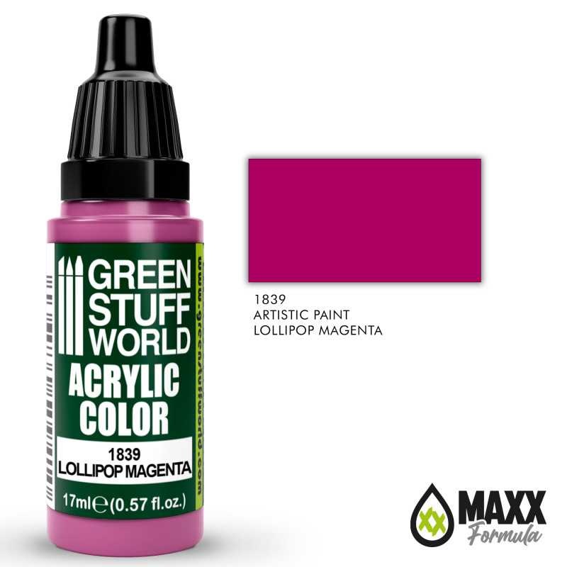 GREEN STUFF WORLD Acrylic Color – Lollipop Magenta 17ml