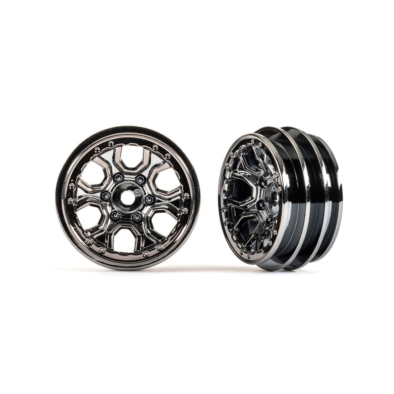 9770-BLKCR wheels, 1.0” (black chrome) (2)