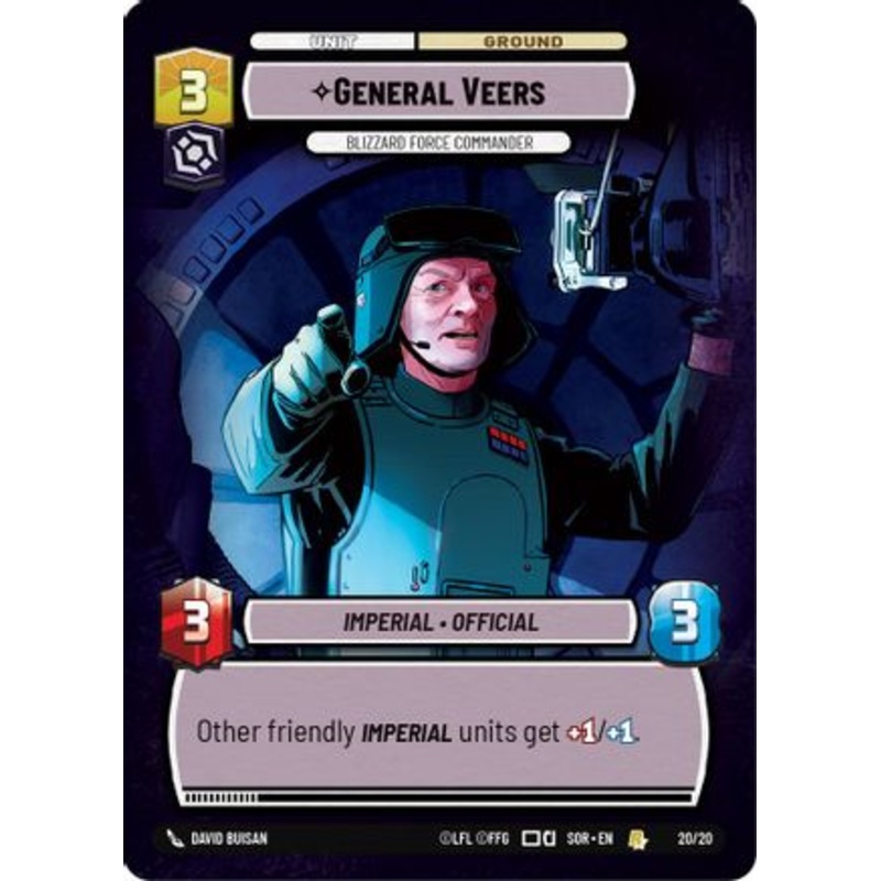 General Veers – Blizzard Force Commander (20/20) – Spark of Rebellion Weekly Play Promos Foil