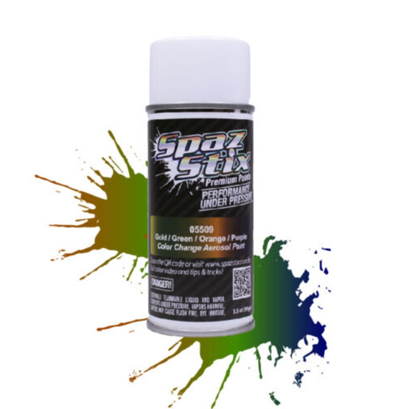 Spaz Stix Gold Green Orange Purple Color Changing Paint 3.5oz