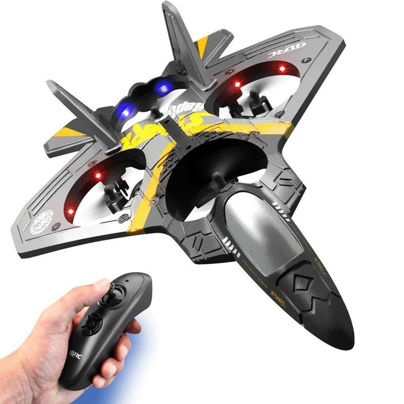 4DRC V17 RC Plane – Remote Control Aircraft With Gravity Sensor 2.4G Wireless Remote Control RC AirPlane for Boy and Girl Gift V17-BLUE-1Battery