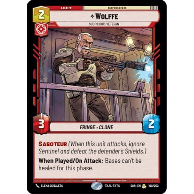 Wolffe – Suspicious Veteran (160/252) – Spark of Rebellion Foil