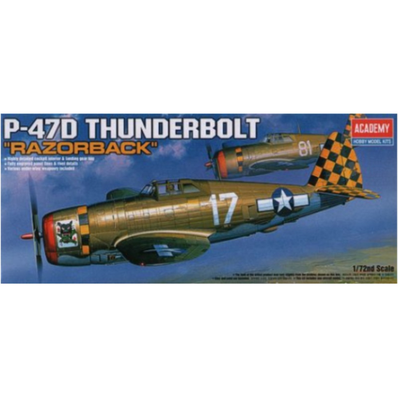 ACADEMY 1/72 P-47D Thunderbolt “Razor-Back”