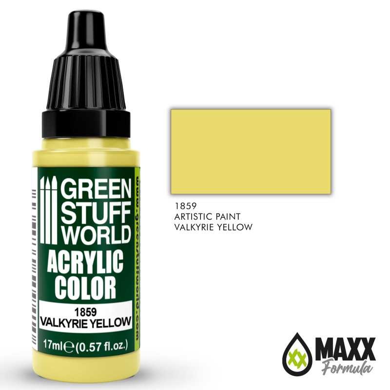 GREEN STUFF WORLD Acrylic Color – Valkyrie Yellow 17ml