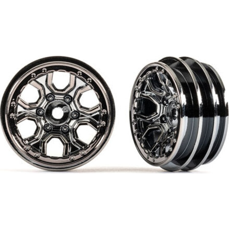 Wheels, 1.0″ (black chrome) (2)