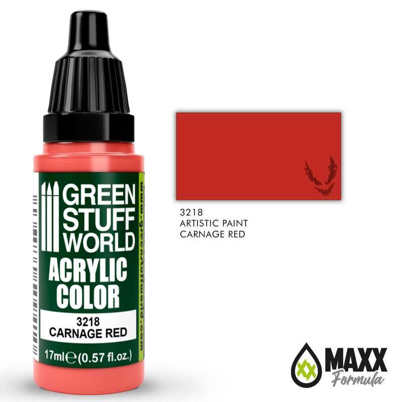 GREEN STUFF WORLD Acrylic Color – Carnage Red 17ml