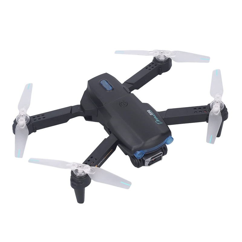 KBDFA S98 Drone – Cool Light Effect RC Helicopter Four-Sided Obstacle Avoidance UAV Optical Flow HD Camera Folding Drones Toy Gift black-1080P-1C-1B