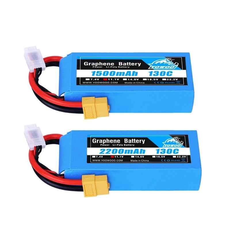 2PCS Yowoo Graphene 2S 3S 4S 6S Lipo Battery – 2200mah 2600mah 1300mah 1500mah EC3 T XT60 Plug 130C RC Airplanes Car Drone Parts 2S 2200mah 130C EC3 China